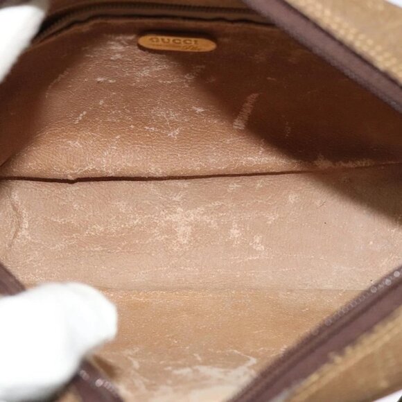 GUCCI GG Plus Supreme Shoulder Bag PVC Beige Gold Auth th6208 - Picture 11 of 16
